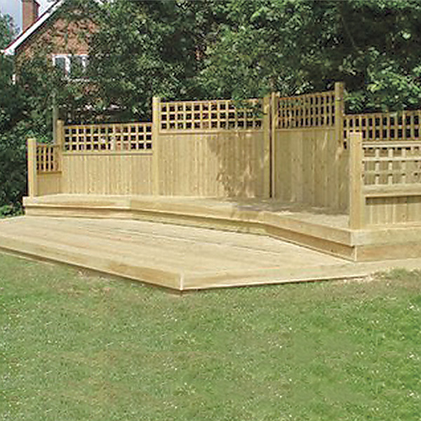 Stage With Half Trellis Rear and Seating
