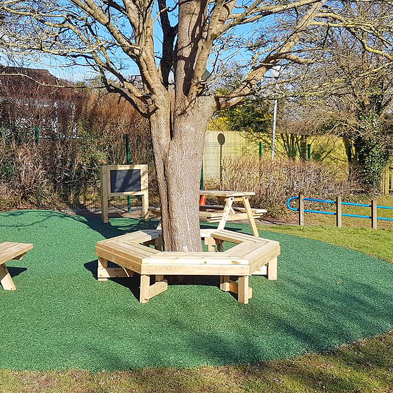 Hexagonal Round The Tree Seat
